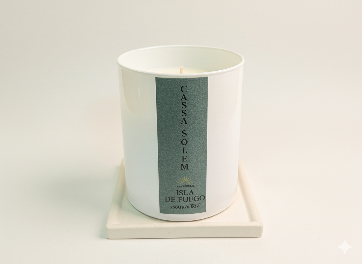 VELA ARTESANAL ISLA DE FUEGO 250 GR