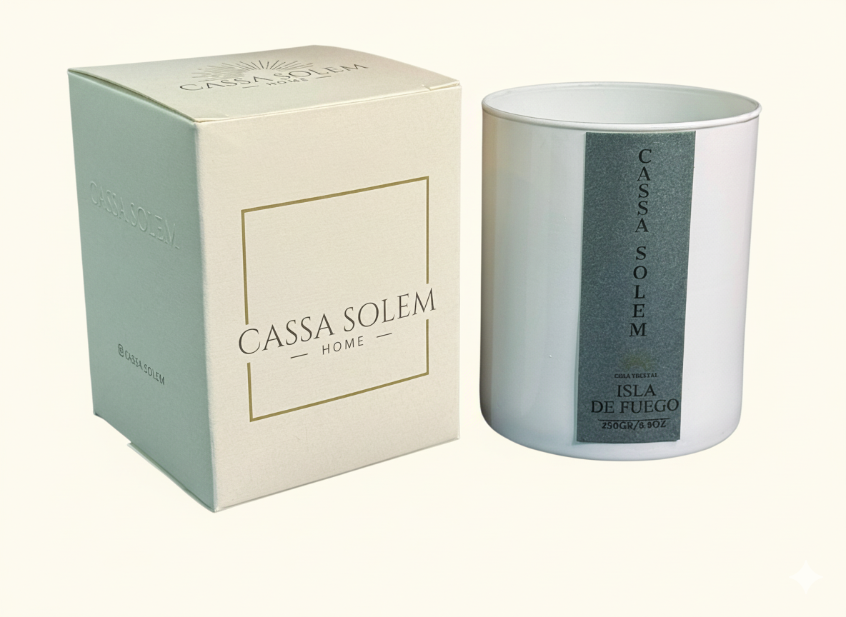 VELA ARTESANAL ISLA DE FUEGO 250 GR