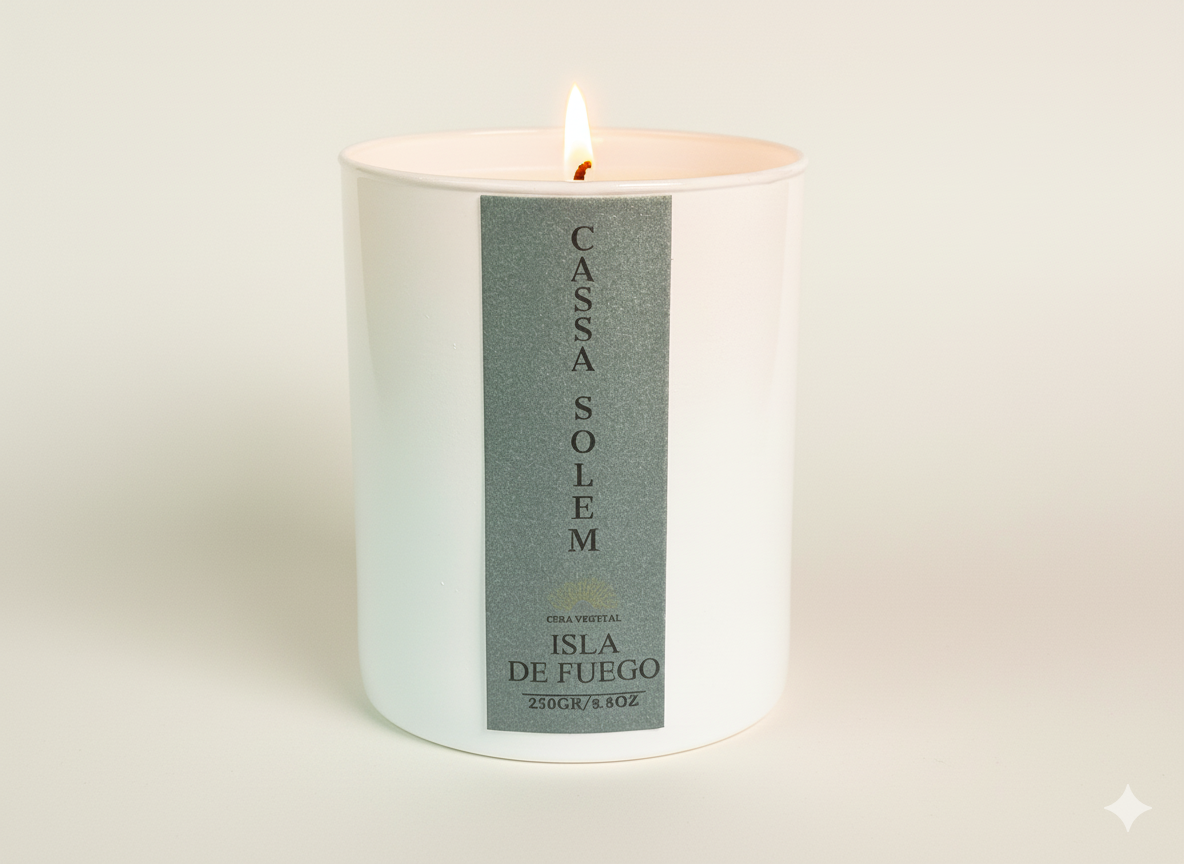 VELA ARTESANAL ISLA DE FUEGO 250 GR